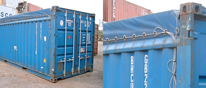 Security seals for open top containers